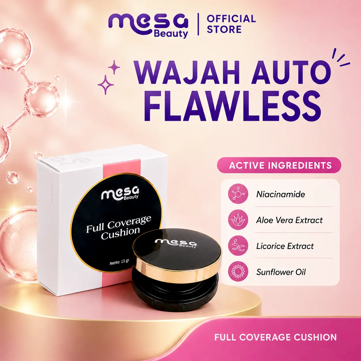 Full Coverage Cushion Mesa Beauty Full Coverage Cushion