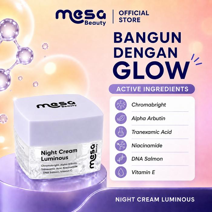 Krim Malam Mesa Beauty Night Cream Luminous